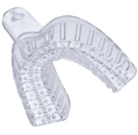 ложки для снятия слепков перфорированные пластиковые для имплантологии №3 низ, 12 шт, jnb