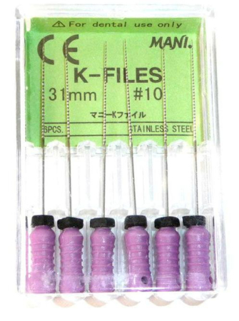 K-Files 31 мм, №10, 6шт (MANI)