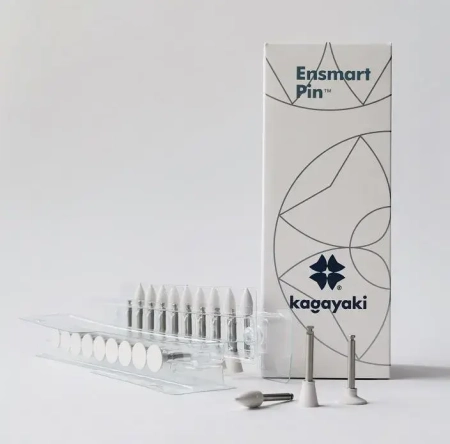 набор полиров "kagayaki ensmart pin" (диск, пуля, чашка - белые (силикон)) µ 125, 30шт/уп