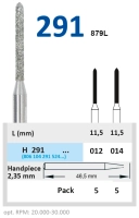 h291012 бор алмазный h - торпеда - 012 серый horico