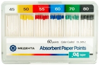 бумажные штифты конус 04, 60шт/уп., №45-80, мета
