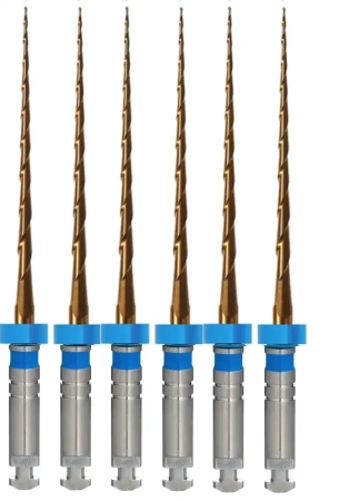 MultiTaper Files Gold, 25мм, WP 21, размер 04-30, стерильные машинные файлы (6 шт) Eurofile