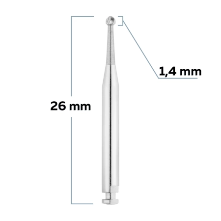 C1205014 Бор твердосплавный - шар хирургическая длина - 014 угловой наконечник, HORICO