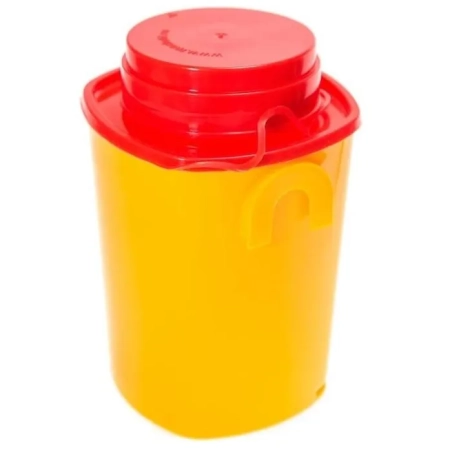 емкость-контейнер для сбора острого инструментария 0.5 л, класс б - желтый (инновация)