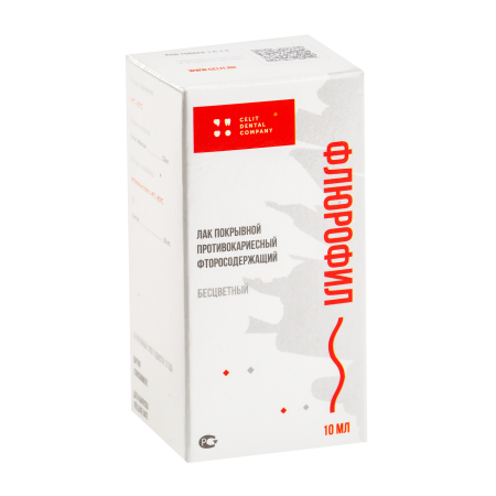 Флюрофил - лак покрывной противокариесный бесцветный, 10мл, "Целит"