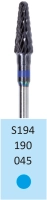 s194190045 фреза твс - конус - 045 синий насечка крестообразная стандарт. мет. сплавы пластмасса   h