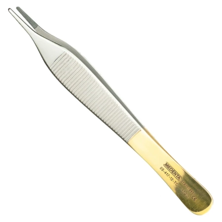 Пинцет для мягких тканей с перекрестными насечками 12 см, Medenta