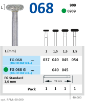 fg068g040 бор алмазный fg - колесо - 040 зеленый horico