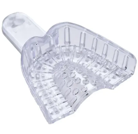 Ложки для снятия слепков перфорированные пластиковые для имплантологии №1 верх, 12 шт, JNB