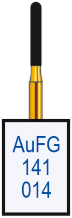 aufg141014 бор алмазный fg - цилиндр закругленный - 014 серый horico