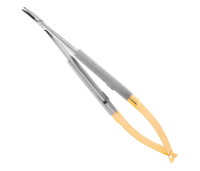 иглодержатель хирургический изогнутый castroviejo - gomel tc, 14см, 20 -17* (hlw dental instruments)