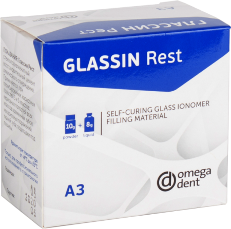 Глассин Рест A3 стеклополиалкенатный восстановительный цемент химический Омега