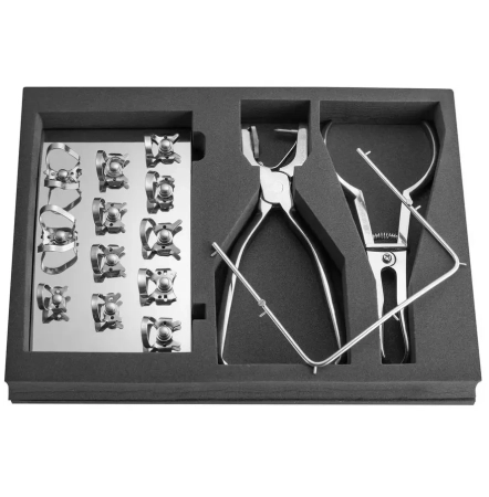 Rubber Dam Technic Set - набор инструментов и приспособлений "раббердам", Dentech Corporation