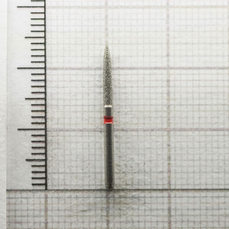 fg250c014 бор алмазный fg - пламя заостренное - 014 красный horico