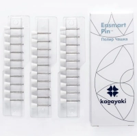 полир "kagayaki ensmart pin" - чашка белый (силикон) µ 125 - держатель из нержавеющей стали, 30шт/уп