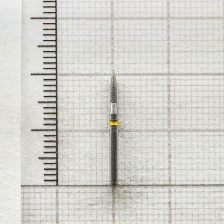 fg248f012 бор алмазный fg - пламя заостренное - 012 желтый horico