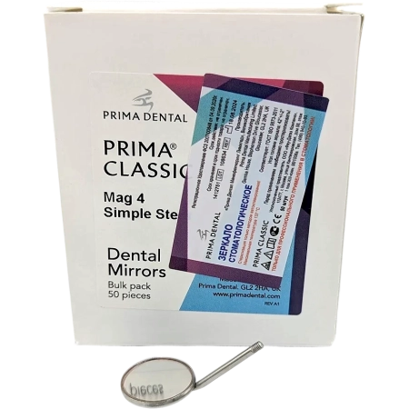 Зеркало стоматологическое с увеличением №4 - 22мм (Prima Dental)