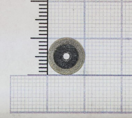 H361F100 Диск алмазный d=10mm двухсторонний алмазная крошка по краю, желтый HORICO