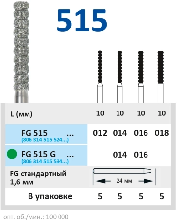 fg515g016 бор алмазный fg - для сепарации - 016 зеленый horico