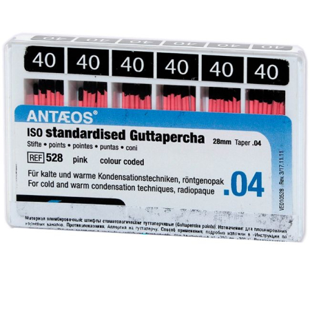 Гуттаперчевые штифты Antaeos 04 №40 60шт VDW