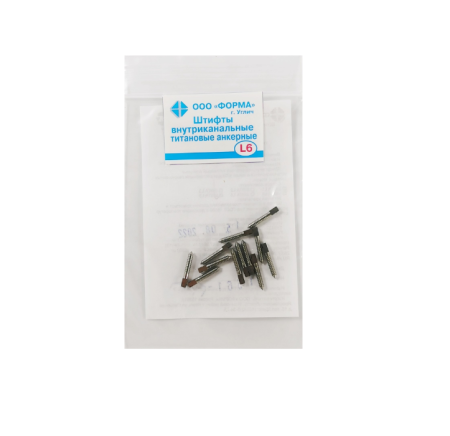 Штифты внутриканальные титановые анкерные L6, Форма