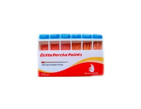 Гуттаперчевые штифты дополнительные, Ассорти, 100шт., (XF, FF, MF, FM, F, M), Sure-Endo