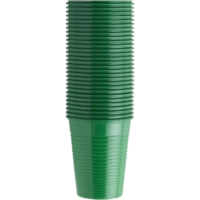 стаканы пластиковые, 100шт., зелёные, euronda