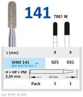 shm141025 бор алмазный h - цилиндр закругленный - 025 horico