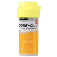 нить ретракционная sure-cord plus 2 - с пропиткой из алюминия хлорида, 254см., sure-endo