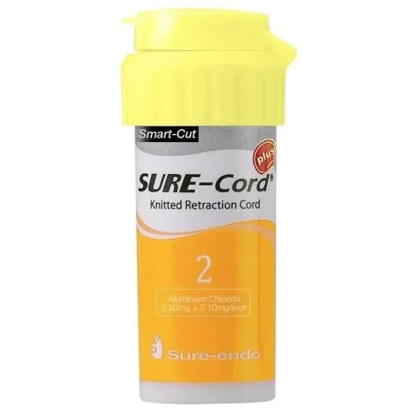 Нить ретракционная SURE-Cord Plus 2 - с пропиткой из алюминия хлорида, 254см., Sure-Endo