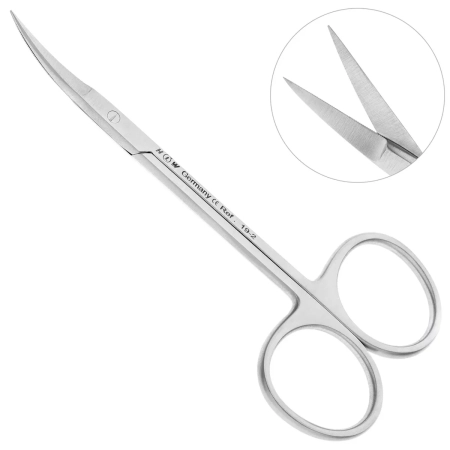 Ножницы хирургические, изогнутые Iris,11.5см (HLW Dental Instruments)