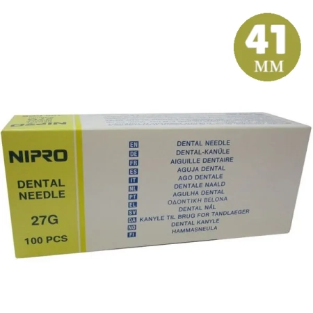 Иглы дентальные карпульные 0.4 x 41 мм 27G (100 шт) NIPRO