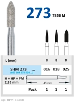 shm273025 бор алмазный h - пламя заостренное - 025 horico