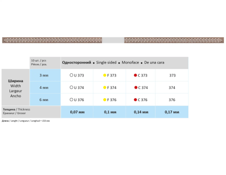 Штрипсы металлические HORICO, 10шт., арт. 374