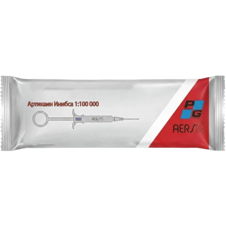 аэрс-мед инъектор с артикаином инибса 1:100000 (шприц 1.8 мл) с иглой 0.3 х 25 мм, aersmed
