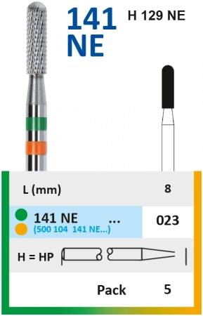 141NE023 Фреза твс - цилин - 023 зел/оранж насечка крестообразная зубчатая, поперечная не благ. спла