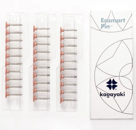 полир "kagayaki ensmart pin" - диск розовый (силикон) µ 32 - держатель из нержавеющей стали, уп/30шт