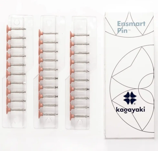 полир "kagayaki ensmart pin" - диск розовый (силикон) µ 32 - держатель из нержавеющей стали, уп/30шт