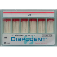 штифты бумажные абсорбирующие 04 №25 (100 шт) dispodent