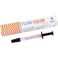 flow-color оранжевый - микрогибридный светоотверждаемый композит типа "flow"с фтором, 1г., arcona