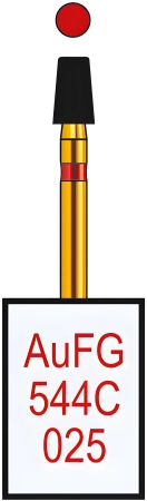 AuFG544C025 Бор алмазный FG - конус усеченный с закругленными краями - 025 красный HORICO