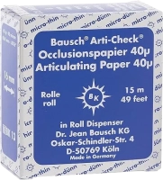 вк 13 артикуляционная роликовая бумага синяя, 40мкм., 16мм*15м., bausch