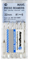 peeso reamers mani, 6шт, 32мм, №1-6