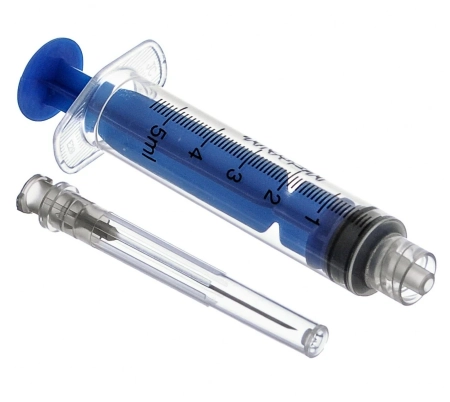 шприц стерильный одноразовый с резьбой 5мл с иглой 22gx1 1/2" (0.7мм*40мм), medaim