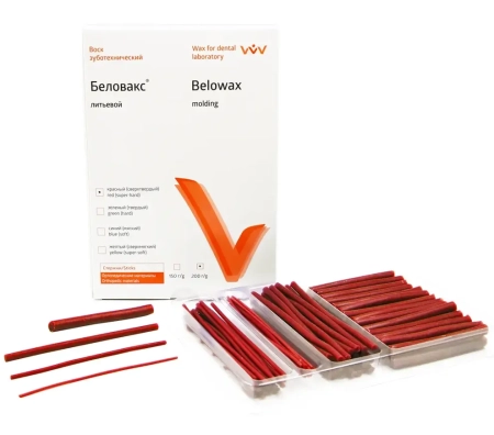 Воск Беловакс литьевой наб. стержней, Красный, 150г ., "ВладМиВа"