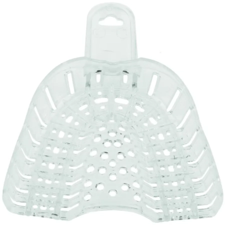 ложки для снятия слепков перфорированные пластиковые для имплантологии №3 верх, 12 шт, jnb