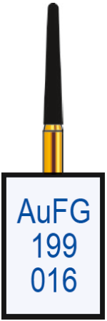 aufg199016 бор алмазный fg - конус закругленный - 016 серый horico