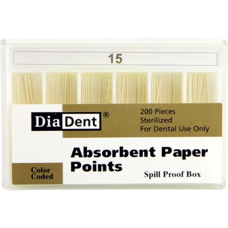 Бумажные штифты - №15 - 200 штук, DiaDent