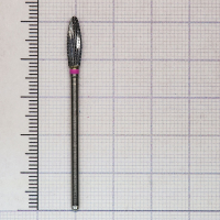 277134040 фреза твс - олива - 040 розовый тонкие прямые лезвия со спиральной поперечной насечкой hor