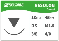 resolon / резолон шовный материал l=45см usp 4/0 ds 18 36шт./уп resorba